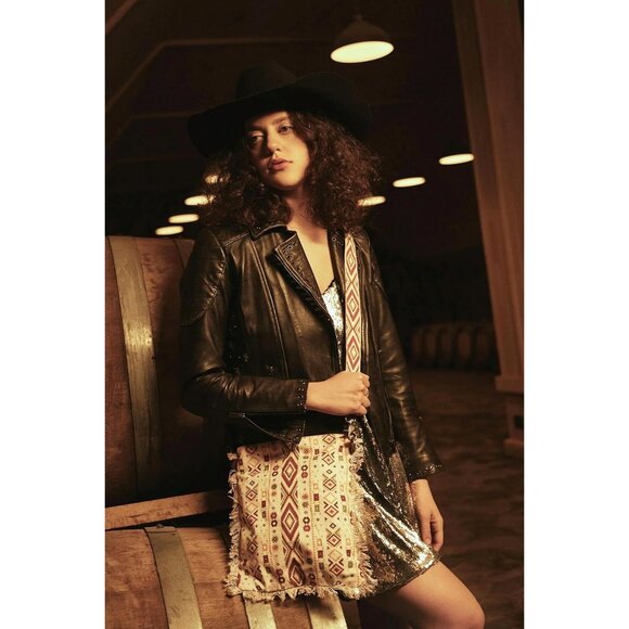 Boho Aztec Crossbody Bag Canvas Leather Organizer Women Vintage Festival - Picture 7 of 7